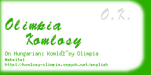 olimpia komlosy business card